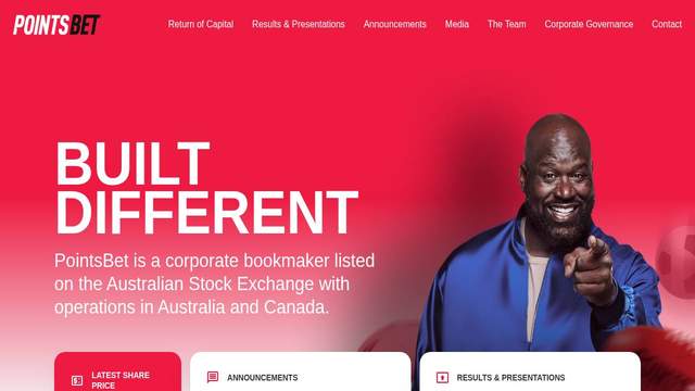 PointsBet Canada casino screenshot